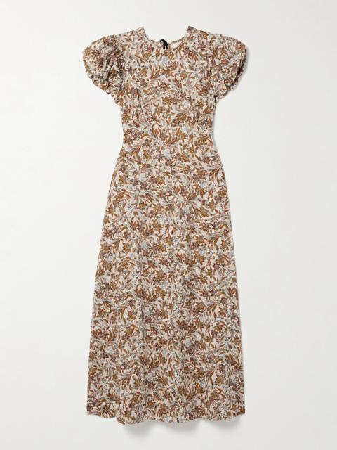 Rhodia Floral-print Organic Cotton-voile Midi Dress