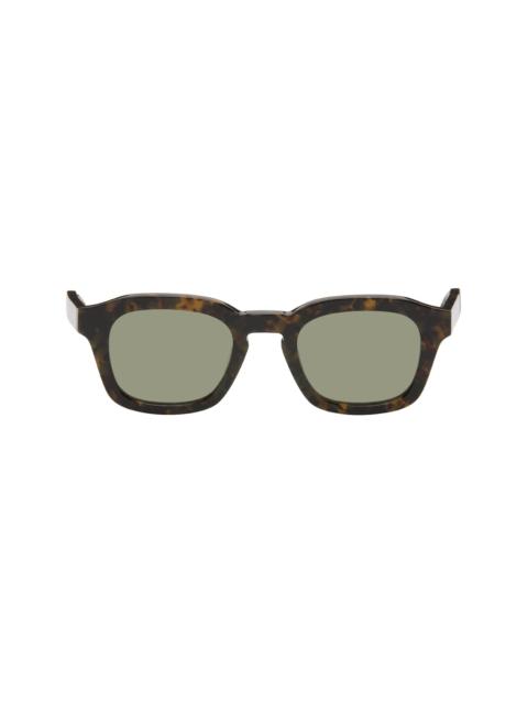 Brown Acetate Rectangular Sunglasses