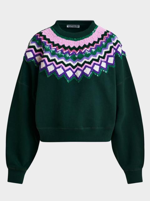 Issu Embroidered Crewneck Sweater