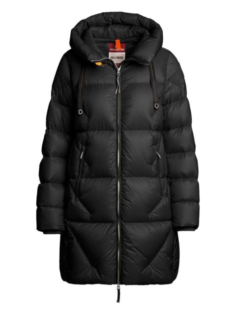 hooded quilted puffer coat
