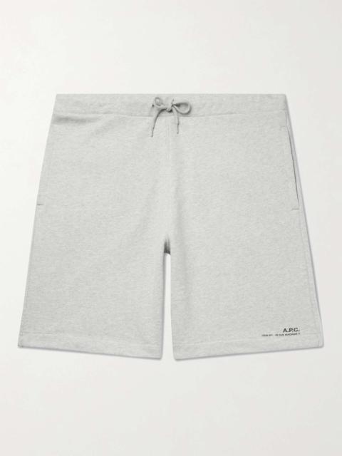 Logo-Print Fleece-Back Cotton-Jersey Drawstring Shorts