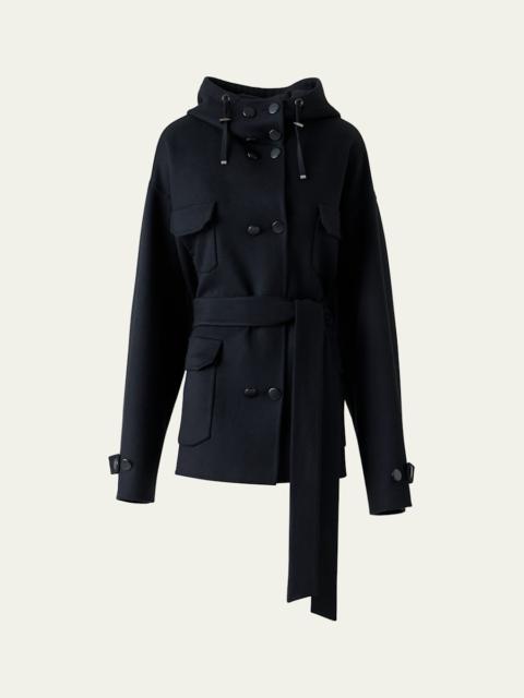 Donna Belted Cashmere Parka Jacket
