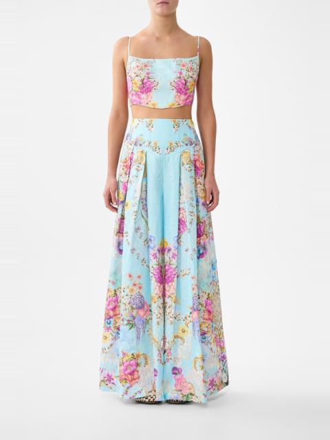 CORSET WAIST WIDE LEG PANT