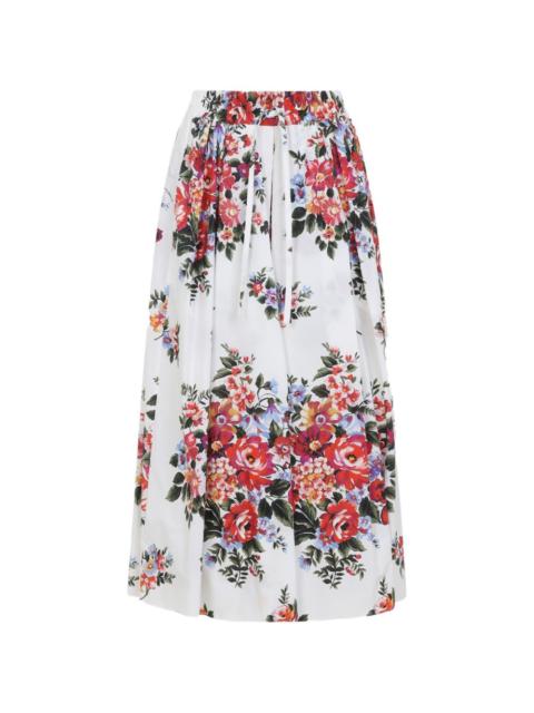 floral print midi skirt