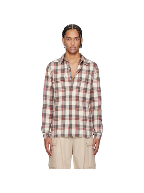 Off-White & Gray Temple Overshirt