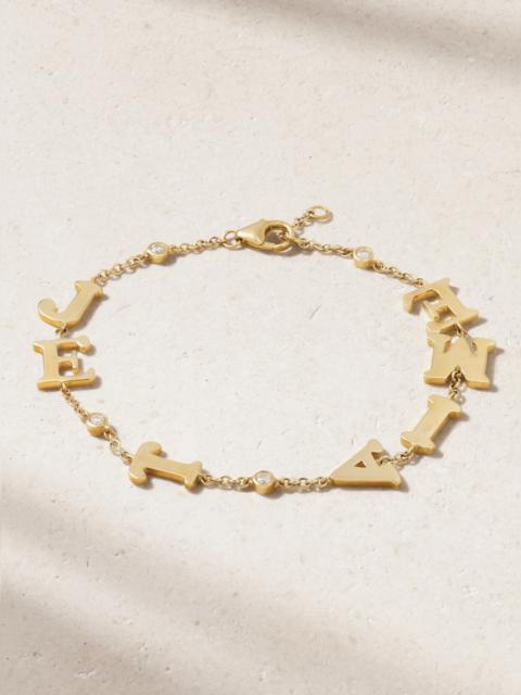 Je T'aime 9-karat Gold Diamond Bracelet