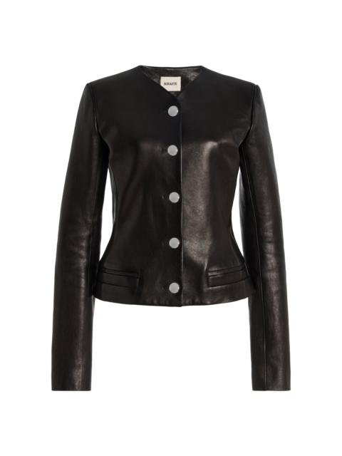 Nara Tailored Leather Jacket black