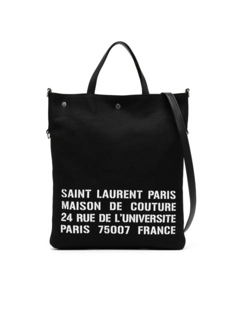 North/South canvas tote bag