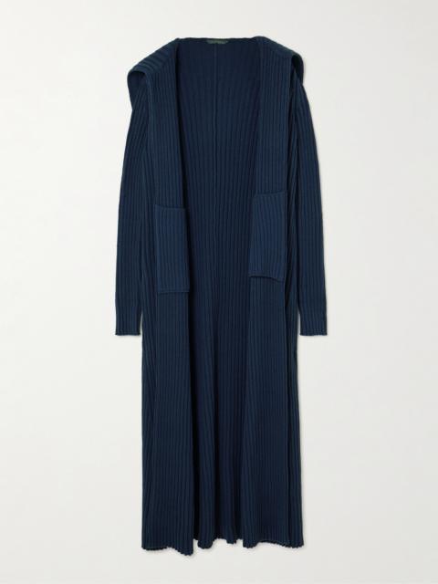 Ribbed-knit Robe