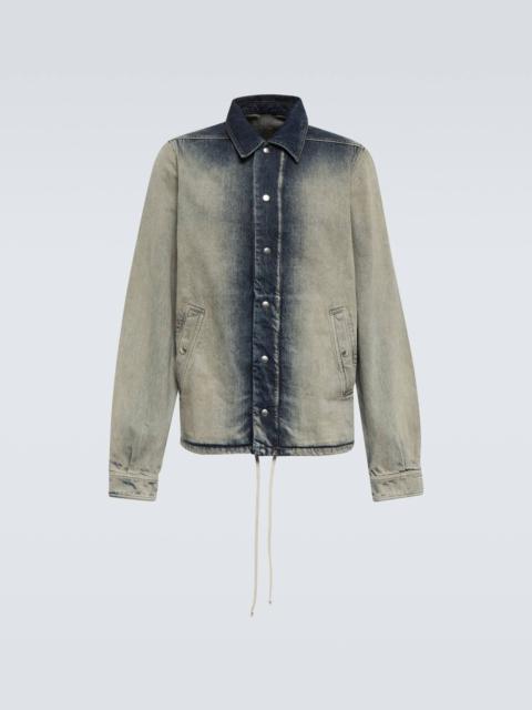 Faded denim shirt jacket