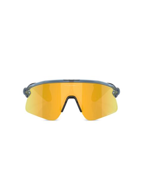 transparent-frame shield sunglasses