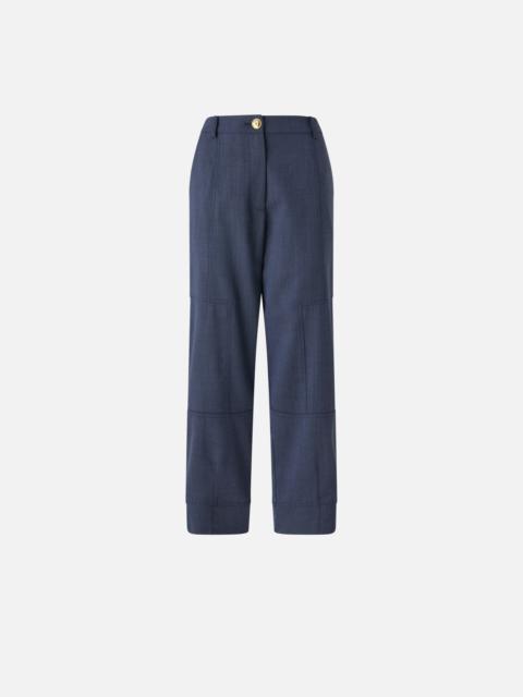 TEXTURED WOOL BALLOON TROUSERS