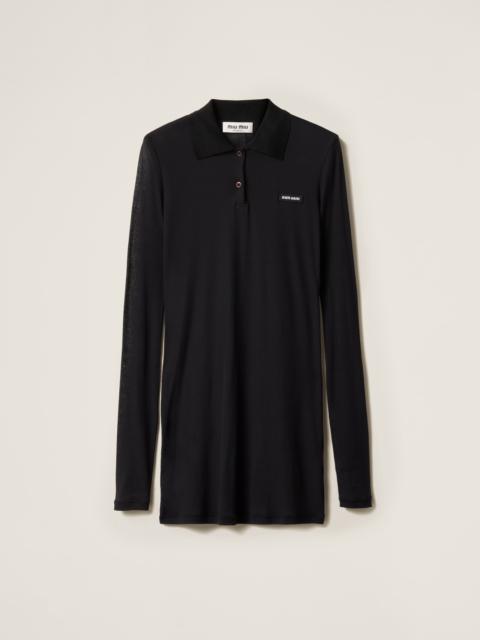 Ribbed jersey mini-dress