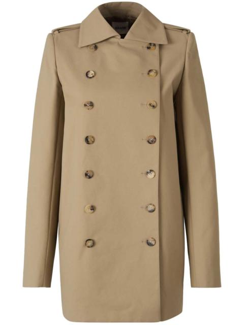 double-breasted trench coat