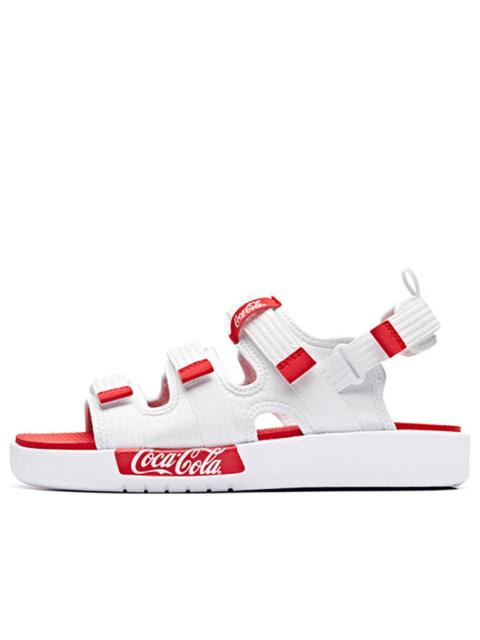 (WMNS) ANTA x Coca Cola Beach Sandals 'White Red' 92926971A-9