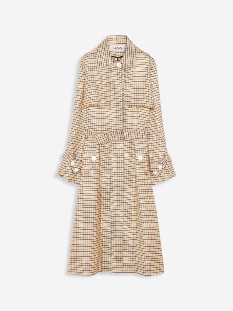 PRINTED FLOWING TRENCH COAT