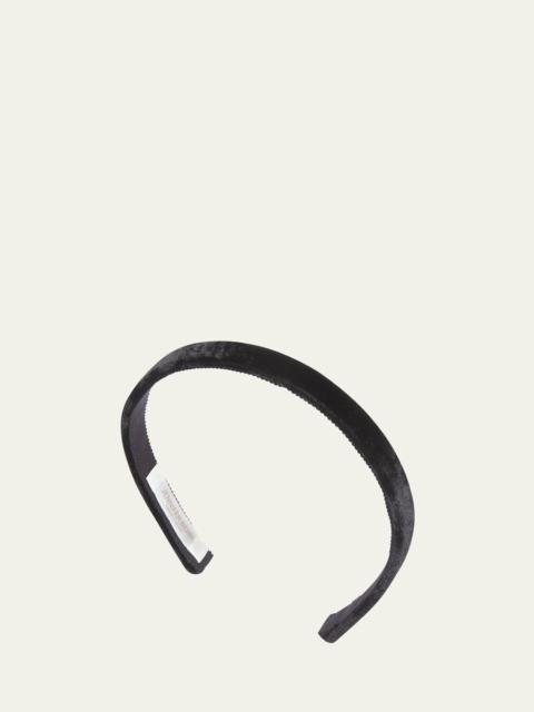 Lacey Velvet Silk Skinny Headband