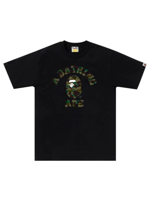 BAPE 1st Camo College Tee 'Black/Green'