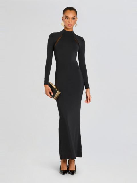 KRYSTAL MAXI DRESS WITH MESH PANELING