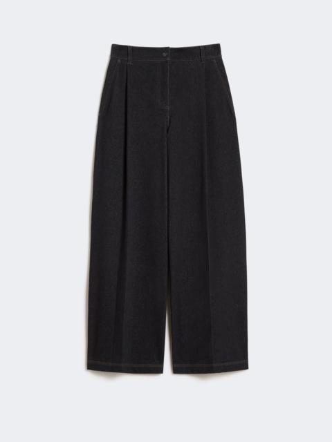 Denim-effect jersey five-pocket trousers - ULTRAMARINE