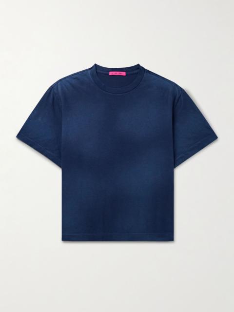 Sunbleached Cotton and Cashmere-Blend Jersey T-Shirt Navy