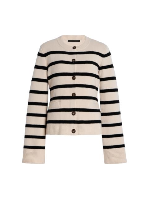 Cooper Wool-Cashmere Cardigan stripe