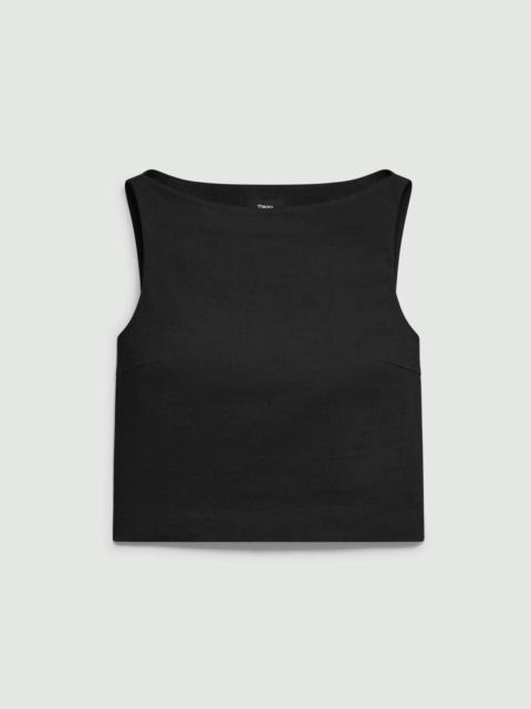 Sleeveless Boatneck Top in Good Linen