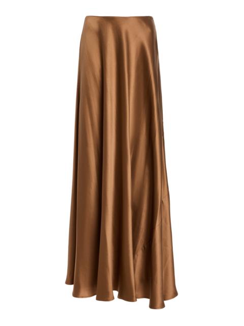 Antonia Silk Maxi Skirt tan