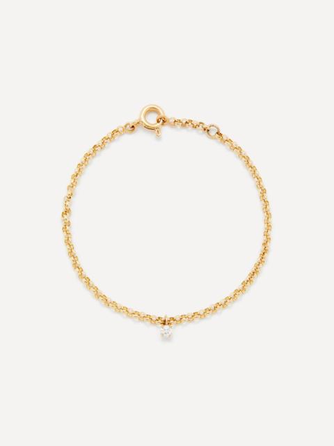 18ct Gold Floating Diamond Chain Bracelet