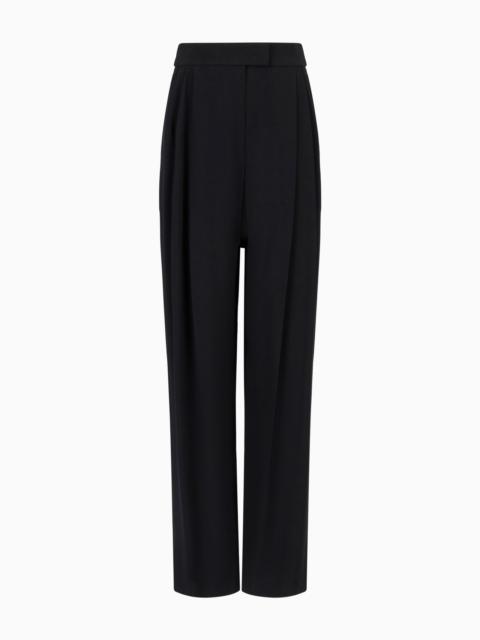 Envers-satin palazzo trousers with darts