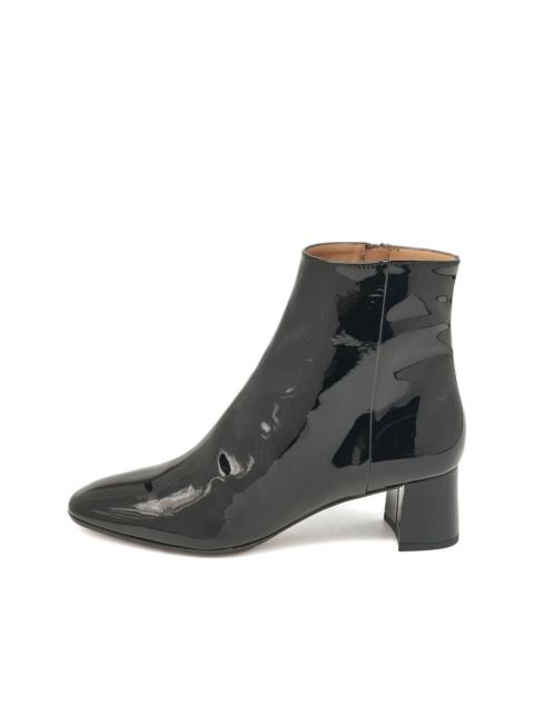 50mm patent-leather block-heel boots