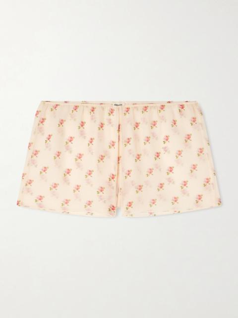 Tilly Floral-print Silk-chiffon Shorts