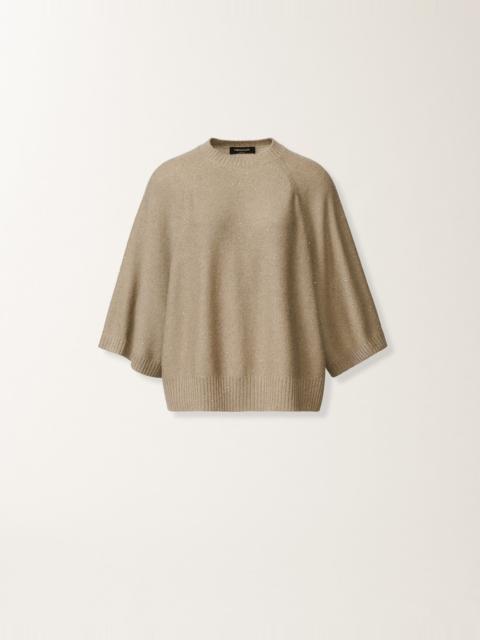 Wool and silk cape with sequins