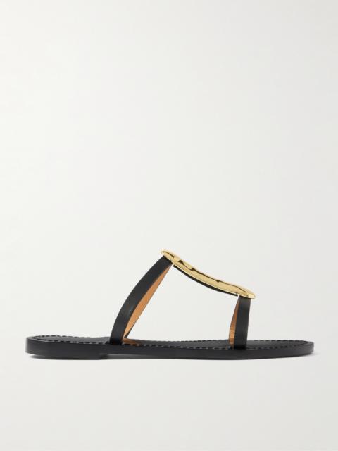 The Sahara Gold-tone And Leather Sandals