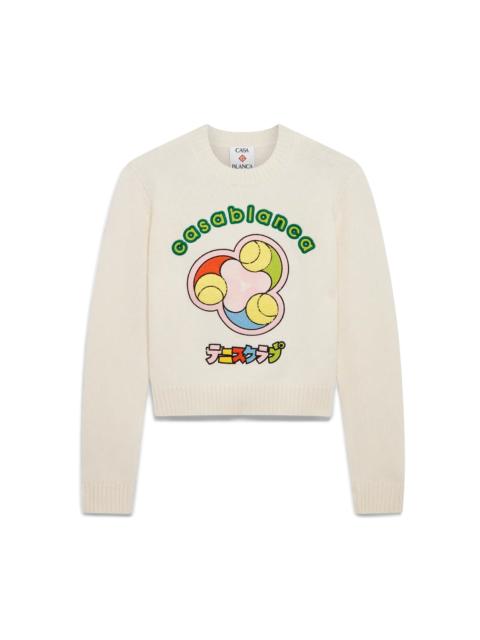 Tennis Ball Merino Knit Crew Neck | Casablanca Paris