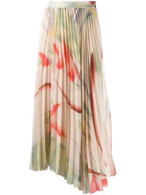 pleated maxi skirt
