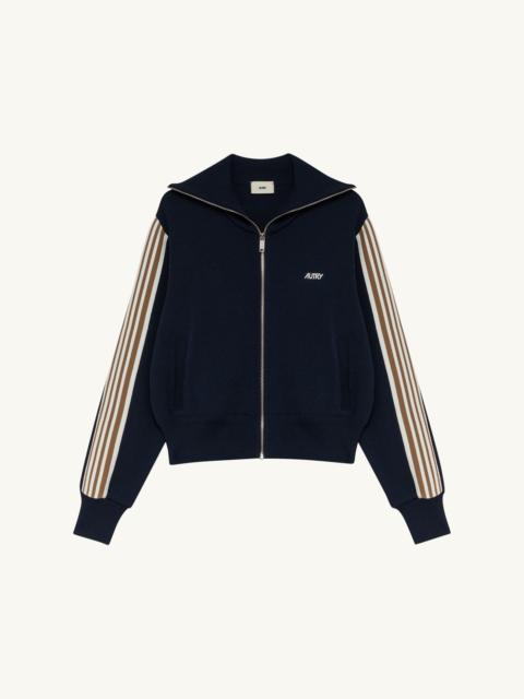 KNITTED TENNIS VISCOSE ZIP JACKET WOMAN