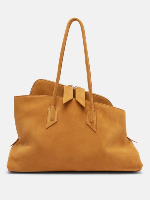 La Passeggiata Medium suede tote bag