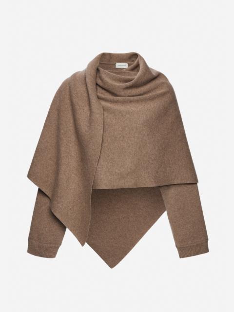 Poncho sweater in beige