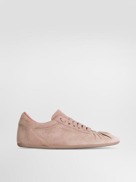 Soft ballet sneakers in split calfskin