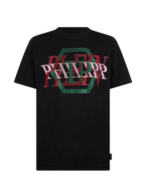 rhinestone-logo T-shirt