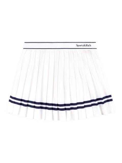 striped pleated mini skirt