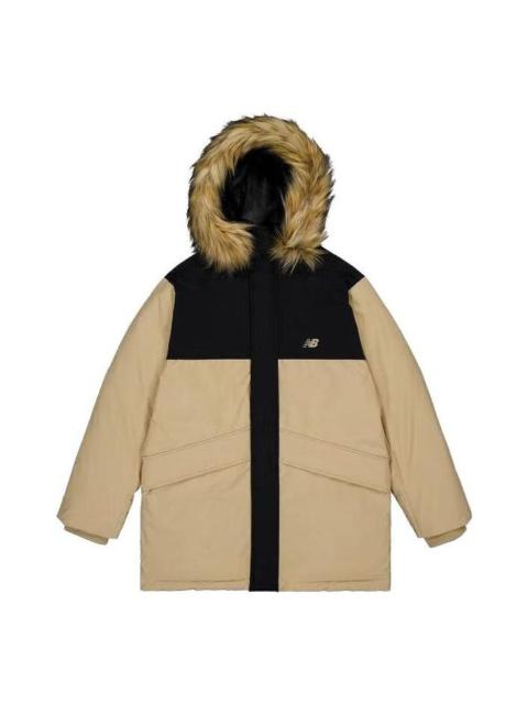 New Balance Warm Hooded Coat 'Khaki Black' AMJ33330-INC