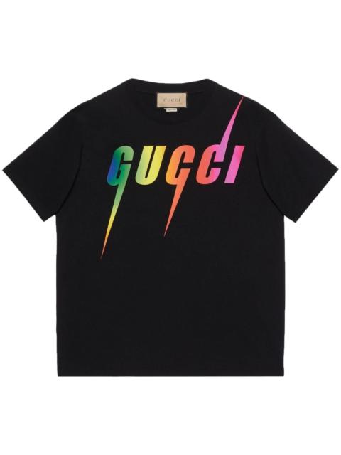 GUCCI logo-print detail T-shirt - 616036-XJFF9-1152 | REVERSIBLE