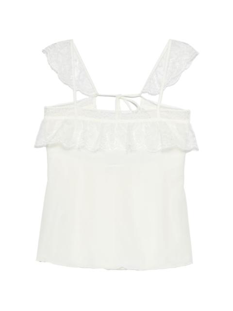 Meredith lace-trim top