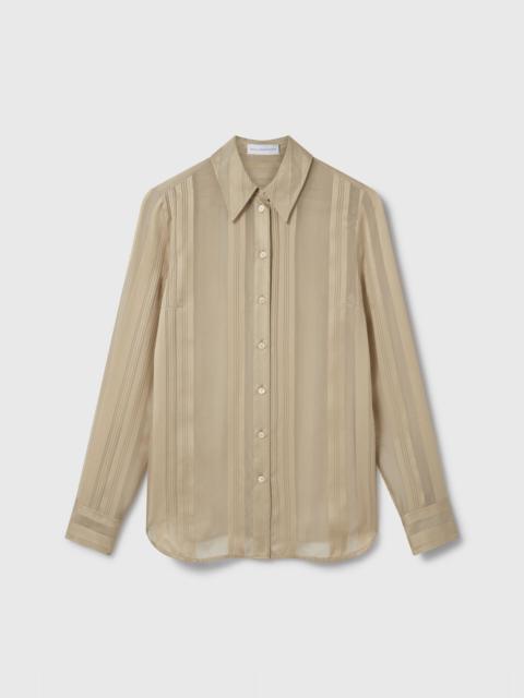 Sheer Striped Paneled Shirt