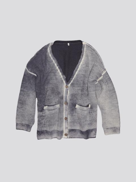 OVERSIZED CARDIGAN - DISTRESSED BLACK