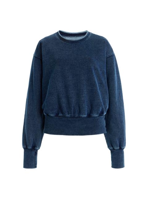 Britney Roll-Neck Cotton Sweatshirt blue