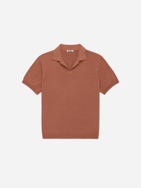 Knit Polo - Clay Pima Cotton