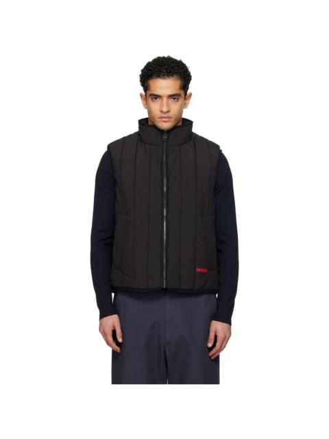 Black Lightweight Vertical Quilting Vest